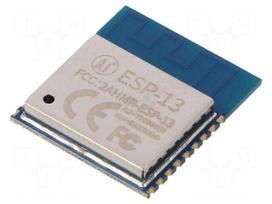 Module: WiFi | 3.3VDC | UART | ESP8266 | 2.4GHz