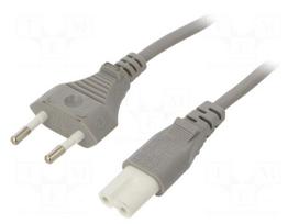 Cable | 2x0.75mm2 | CEE 7/16 (C) plug,IEC C7 female | PVC | 0.5m