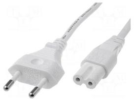 Cable | 2x0.75mm2 | CEE 7/16 (C) plug,IEC C7 female | PVC | 0.5m