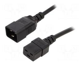 Cable | 3x1.5mm2 | IEC C19 female,IEC C20 male | PVC | 5m | black | 16A