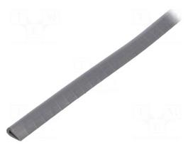 Hole and edge shield | PVC | L: 10m | grey | H: 10mm | W: 5.5mm | -30÷70°C