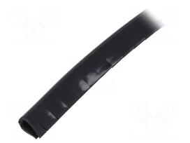 Hole and edge shield | PVC | L: 10m | black | H: 10mm | W: 5.5mm | -30÷70°C