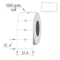 Žymėjimo etiketės 21.5X12mm, baltos, 1000 etikečių