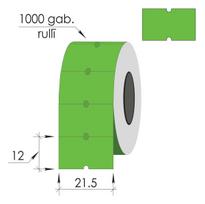 Žymėjimo etiketės 21.5X12mm, žalios, 1000 etikečių
