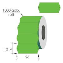Žymėjimo etiketės 26X12mm, žalios, 1000 etikečių