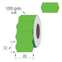 Žymėjimo etiketės 22X12mm, žalios, 1000 etikečių