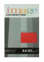 Spalvotas popierius Image Coloraction Chile, A4, 80g/m2, 50 lapai, intensyviai raudonas (Deep Red)