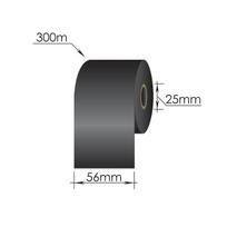 Ribbons 56mm x 300m/25mm/56mm/ Resin/Out, juodas