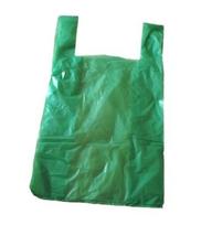 Maišeliai su rankenomis, HDPE, 30x18x55cm, 15mk, žali, 100 vnt..