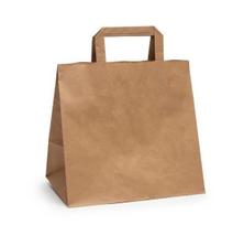 Popierinis maišelis su rankenomis, 260x170x250mm, 80g/m2, 11.1 l, rudas
