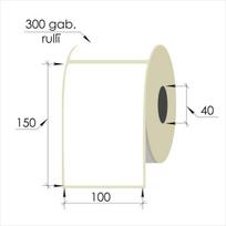 Etiketės 100x150/1/40-300, PP, baltos