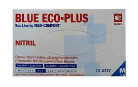 Nitrilinės pirštinės ECO-PLUS, M dydis, zili, 100 vnt.