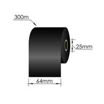 Ribbons 64mm x 300m/25mm/64mm/Resin/Out, juodas