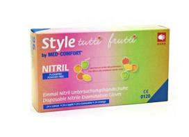 Nitrilinės pirštinės Tutti Frutti, XL dydis, be pudros, asorti, 96 vnt.