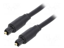 Cable | Toslink plug,both sides | 1.5m | Plating: gold-plated | black