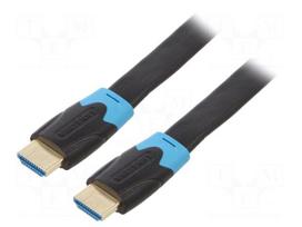 Cable | HDMI plug,both sides | PVC | HDMI 1.4 | 5m | black | 28AWG