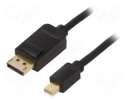 Cable | DisplayPort plug,mini DisplayPort plug | PVC | Len: 3m