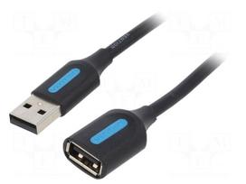 Cable | USB 2.0 | USB A socket,USB A plug | nickel plated | 1.5m