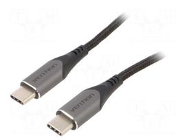 Cable | USB 2.0 | USB C plug,both sides | 0.5m | black | Cu,tinned