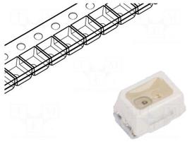 LED | red | SMD | Mini PLCC2 | 3.55÷9mcd | 1.8÷2.2VDC | 2.3x1.3x1.4mm