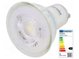 LED lamp | GU10 | white cold | 230VAC | 390lm | P: 4.6W | 36° | 6500K