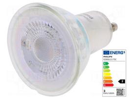 LED lamp | GU10 | white warm | 230VAC | 215lm | P: 2.7W | 36° | 2700K