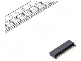 Connector: M.2 (NGFF) | horizontal | SMT | gold flash | PIN: 67 | 0.5A