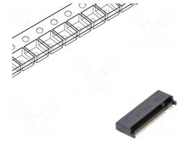 Connector: M.2 (NGFF) | horizontal | SMT | gold flash | PIN: 67 | 0.5A