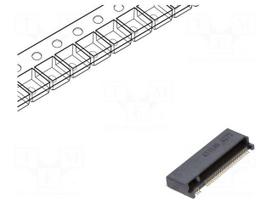 Connector: M.2 (NGFF) | horizontal | SMT | gold flash | PIN: 67 | 0.5A