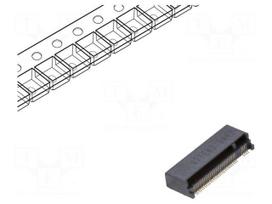 Connector: M.2 (NGFF) | horizontal | SMT | gold flash | PIN: 67 | 0.5A