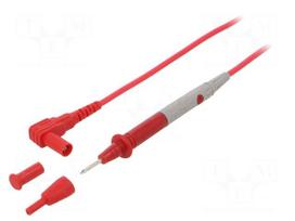Test lead | 60VDC | probe tip x2,angular banana plug 4mm x2 | red