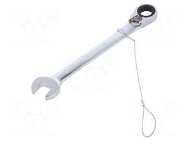 Wrench: combination spanner | double-sided,rattle | 16mm | steel
