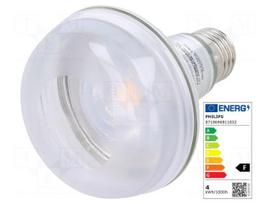 LED lamp | E27 | white warm | 230VAC | 345lm | P: 4W | 36° | 2700K