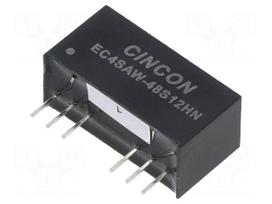 Converter: DC/DC | 5/6W | Uin: 18÷75VDC | Uout: 12VDC | Iout: 500mA | SIP8
