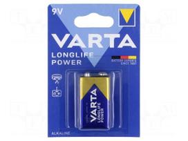 Battery: alkaline | 6F22 | 9V | non-rechargeable | 1pcs.