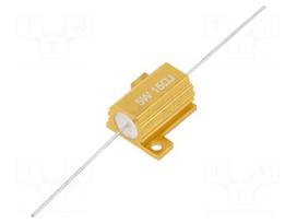 Resistor: wire-wound | 15Ω | with heatsink | 5W | ±5% | 50ppm/°C | axial