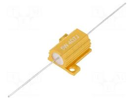 Resistor: wire-wound | 4.7Ω | with heatsink | 5W | ±5% | 50ppm/°C | axial
