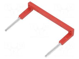 Connection bridge | 10A | 250VAC | Electr.connect: Push-in | red