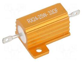 Resistor: wire-wound | 33Ω | with heatsink | 25W | ±1% | 50ppm/°C