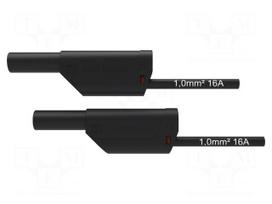 Test lead | 16A | banana plug 4mm,both sides | Urated: 1kV | Len: 2m