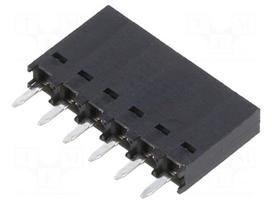 Connector: pin strips | socket | female | PIN: 6 | soldering,THT | 3A