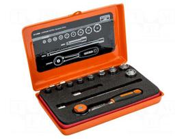Wrench-set | 6-angles,socket spanner | 1/4" | 12pcs.