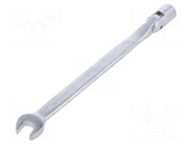 Wrench: combination swivel head socket | with joint | 10mm