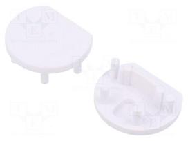 Cap for LED profiles | white | 2pcs | ABS | PEN12