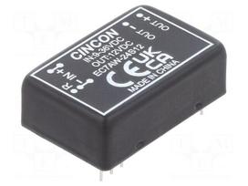 Converter: DC/DC | 10W | Uin: 9÷36VDC | Uout: 12VDC | Iout: 833mA | DIP24