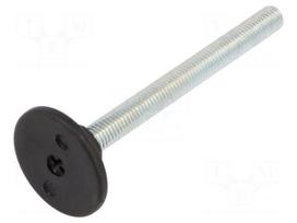 Foot | rigid,with screwdriver slot,with lever | Base dia: 40mm