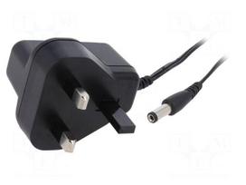 Power supply: switching | mains,plug-in | 9VDC | 0.55A | 5W | 78%