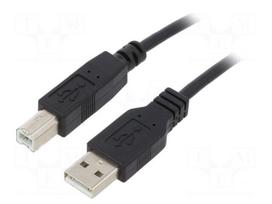 Cable | USB 2.0 | USB A plug,USB B plug | nickel plated | 0.91m
