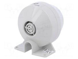 Signaller: sound | horn | 12VDC | 92dB | KDH | IP43 | Ø75x72mm | ABS