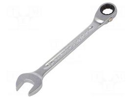 Wrench: combination spanner | rattle | 22mm | L: 285mm | OPEN-RATCH